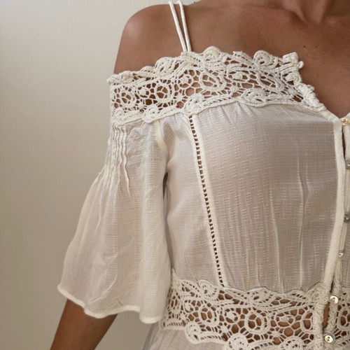 Maxi white dress Zara like new, size S
