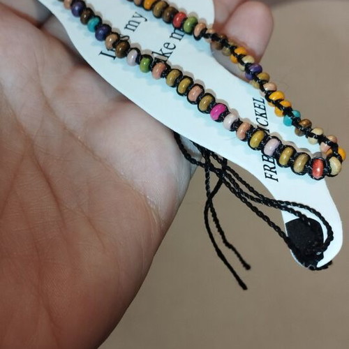 Kostibas anklet and foot bracelet set, 3 pieces