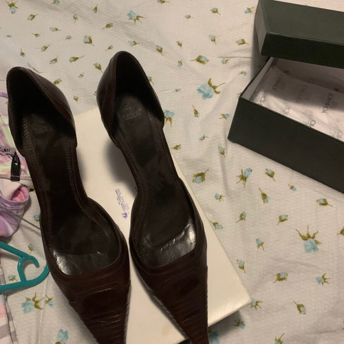 Zara brown pointed pumps like new, size 39