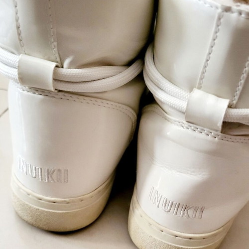 Inuikii boots used, white patent leather, size 41