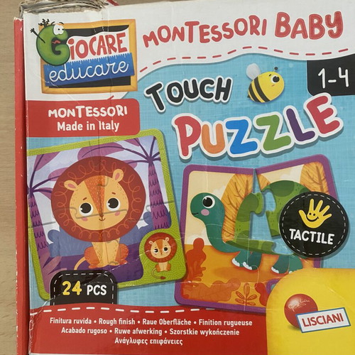 Montessori puzzle box used, 6 puzzles for preschool children