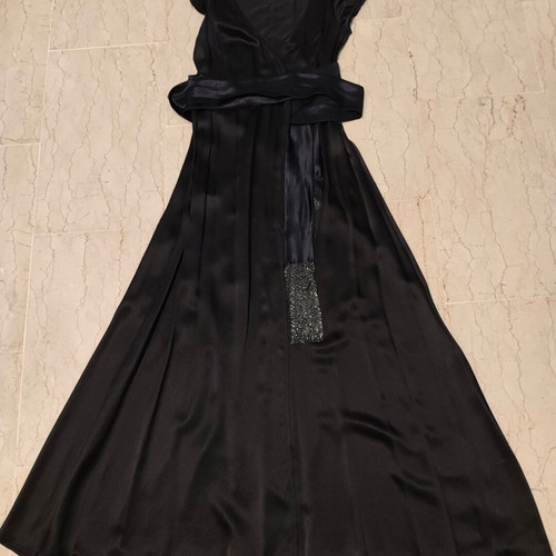 Long Black Satin Dress used, Under Ground, size S