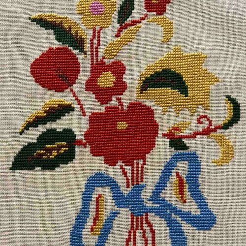 Handmade embroidery used, 0.35x0.33 m