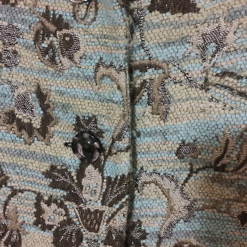 Fabric jacket used with multicolor patterns, wool blend