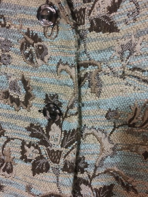 Fabric jacket used with multicolor patterns, wool blend
