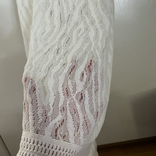 Boho dress-kaftan Zara large beige, like new, straight cut with fringes