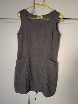 Mini checked dress Ice size M 38 like new with pockets