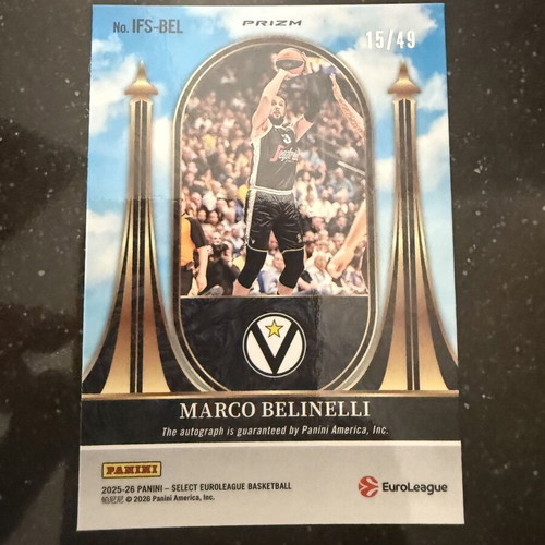 2025-26 Select Euroleague Marco Belinelli In Flight card /49