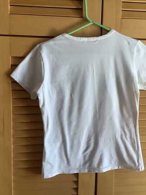 Julia Bergovich women's short sleeve t-shirt like new, size M, white and black
