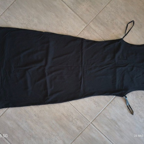 Raxevsky long dress with embroidered flowers like new, black
