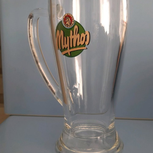 Mythos beer glass kriker 500ml glass new collectible