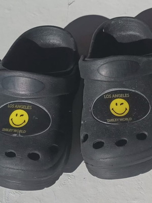 Παντοφλάκια ανοιχτά unisex σαν καινούργια, νούμερο 28, μαύρα