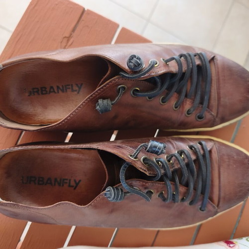 UrbanFly casual leather shoes size 44, brown vintage