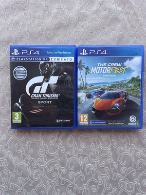 PlayStation 4 Games Gran Turismo Sport Day One Edition with VR and The Crew Motorfest like new