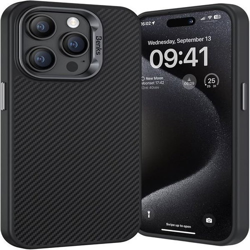 Benks Back Cover Aramid Fiber Black for iPhone 15 Pro used