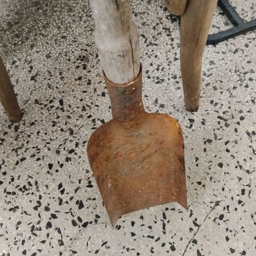 Retro metal shovel (sovat) for coal and ash