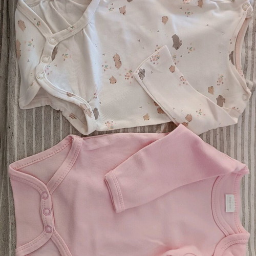 Long-sleeve baby bodysuits used, pack of 21 pieces 56-68 cm