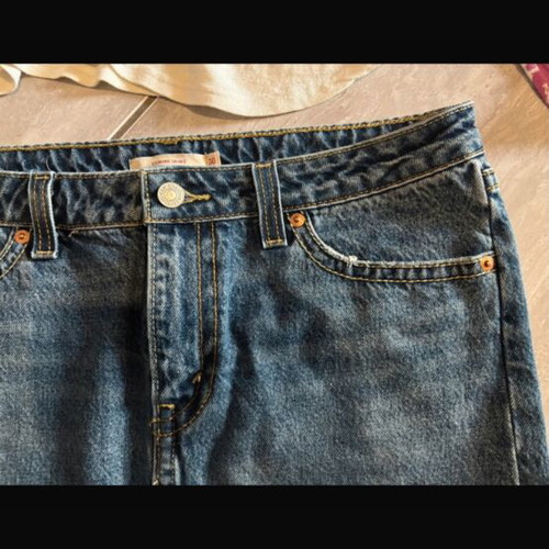 Levi's denim micro low rise skirt, 90s style