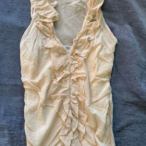 Esthis Beige Sleeveless Top 100% Cotton like new