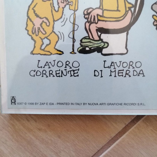 Zap & Ida Lavoro Italian humorous poster 1998 used