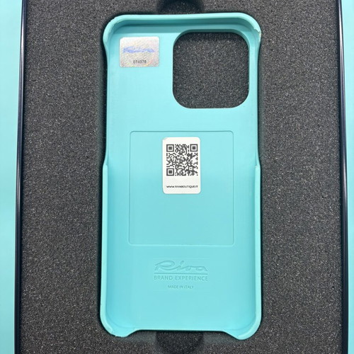 Riva case for iPhone 15 Pro Max used, acquamarina color