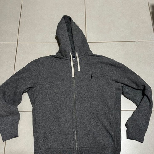 Ralph Lauren zip hoodie jacket like new, size medium, gray