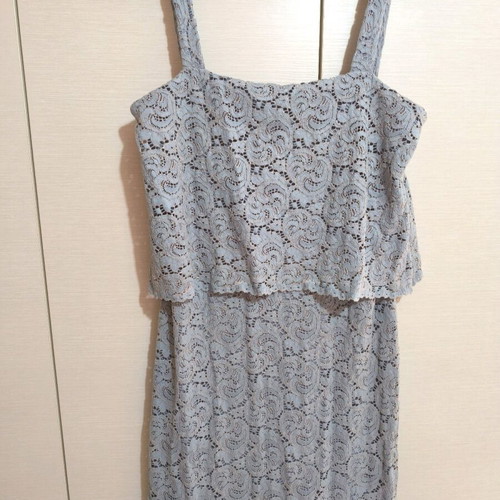 Mango maxi lace dress XL new, baby blue