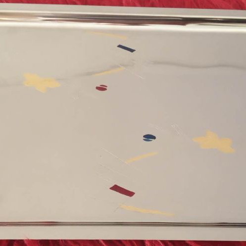 Prestige Engraved Tray unused, 18/10 stainless steel with 24 carat gold embossing