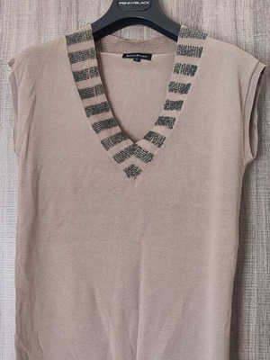 Artisti Italiani sleeveless tops like new, beige and orange, set of 2