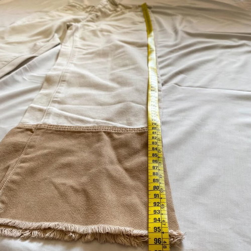 Boho flare jeans like new, high waist, Shein, beige and brown