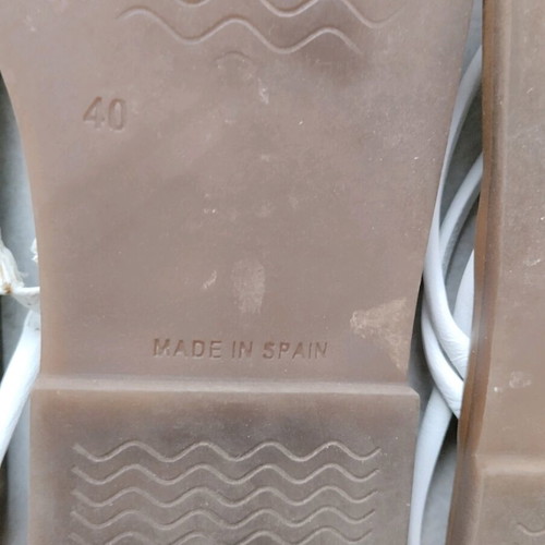 Marila Footwear sandals used, leather, slip-on, size 40, white and orange