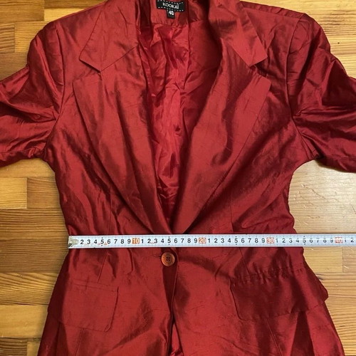 Silk red Kookai jacket used, size small