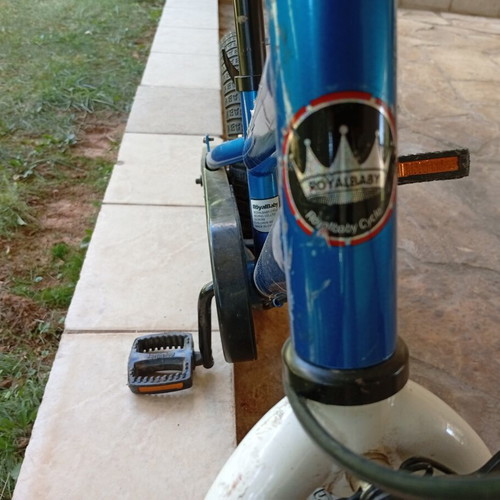 Royal Baby 16" mountain bike used, blue, with training wheels