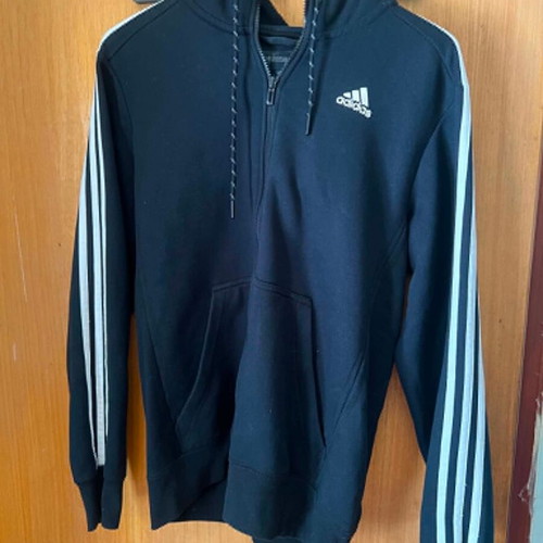 Adidas sweater used, black and white, size M