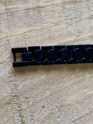 Men's black stainless steel bracelet, modern geometric design