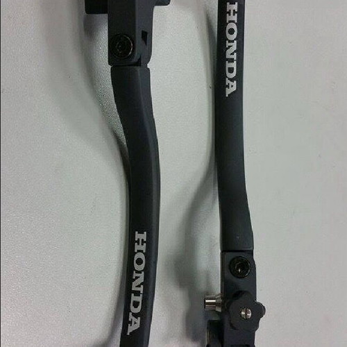 Honda IRC motorcycle clutch and brake levers used, adjustable, black
