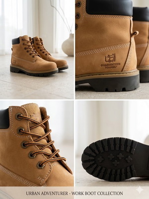 Stonekit leather work boots size 43, authentic