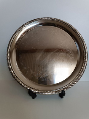 Antique silverware set used with trays, jug, and glasses