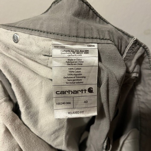 Carhartt Men Cargo Shorts used, size 40, gray silver