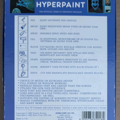 Hyperpaint Atari ST like new