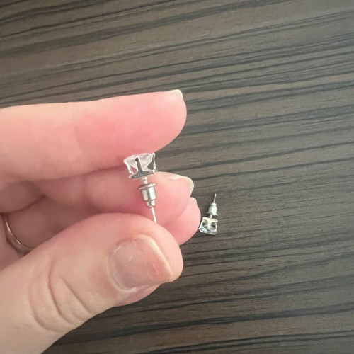 Earrings new with zircon stones unworn