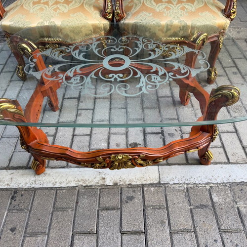 Rosewood sofa set like new