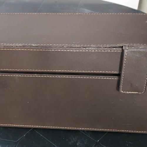 Leather bottle holder new with playing cards, dice and chips