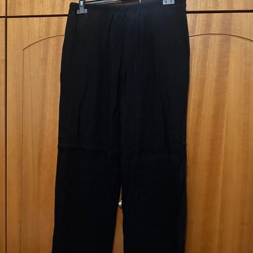 Zara black palazzo pants like new, size L with elastic waist and drawstring
