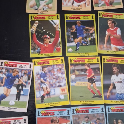 Match FA Cup Fact File Vintage Cards 1987 like new, set of 26