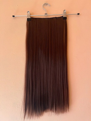 Reddish Chestnut Hair Extension New, 100g, 60cm, 5 Tic-Tac Clips
