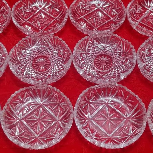 Tritschler Winterhalder Bleikristall Germany 60' set of 6 dessert spoon plates new