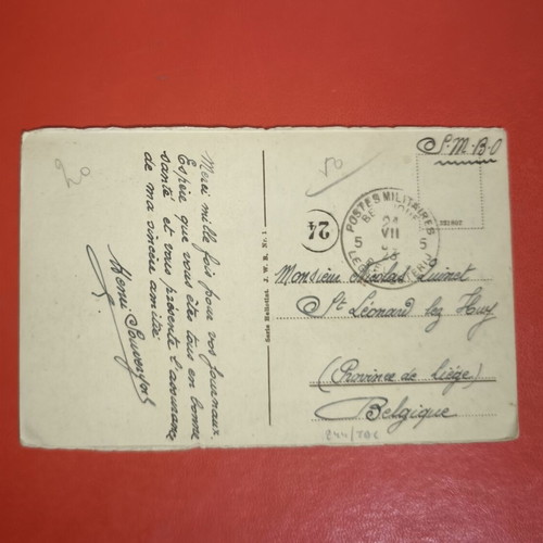 Vintage card postal Rheinfall 1906 chromolithograph used