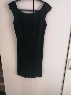 Zara black lace fitted dress like new, size S