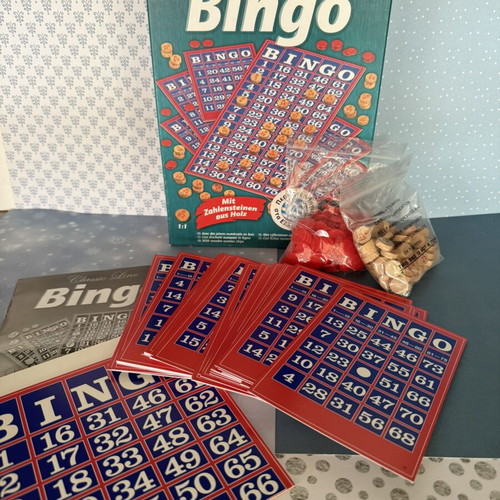 Bingo Schmidt Classic Line board game with wooden chips new